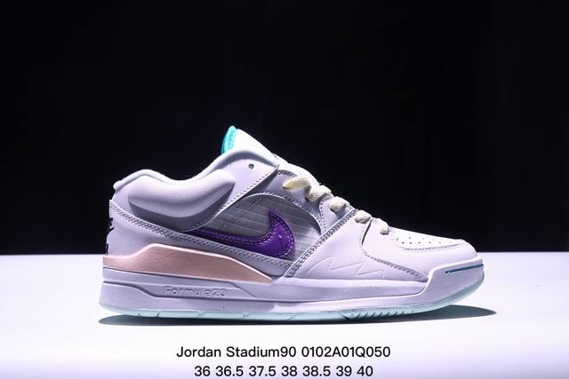 Air Jordan Stadium 90 缓震防滑休闲运动板鞋 Jordan Stadium 90充满了对tinkerhathield 原创设计的致敬 包括中