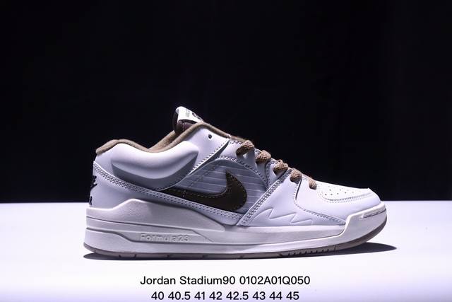 Air Jordan Stadium 90 缓震防滑休闲运动板鞋 Jordan Stadium 90充满了对tinkerhathield 原创设计的致敬 包括中