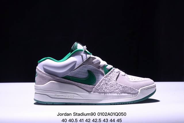 Air Jordan Stadium 90 缓震防滑休闲运动板鞋 Jordan Stadium 90充满了对tinkerhathield 原创设计的致敬 包括中