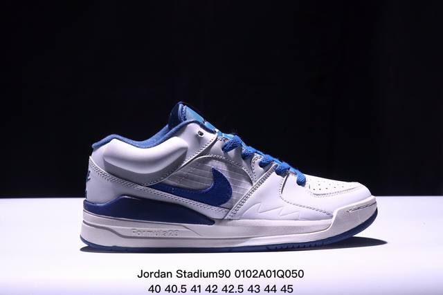 Air Jordan Stadium 90 缓震防滑休闲运动板鞋 Jordan Stadium 90充满了对tinkerhathield 原创设计的致敬 包括中