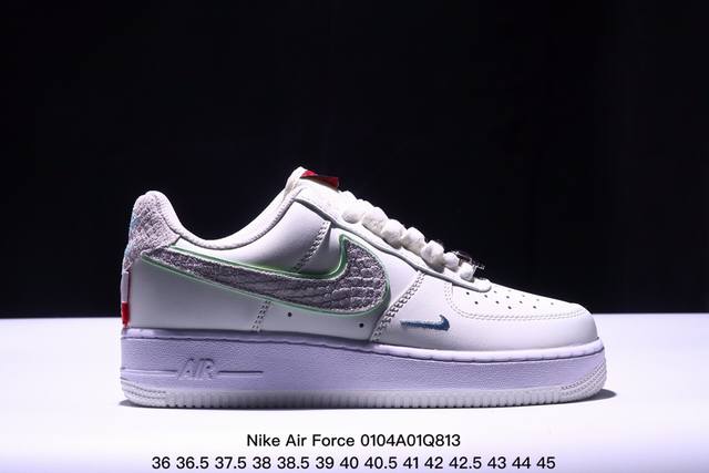 真标耐克nike Air Force 1 Low 空军一号低帮百搭休闲运动板鞋 柔软、弹性十足的缓震性能和出色的中底设计 横跨复古与现代的外型结合 造就出风靡全