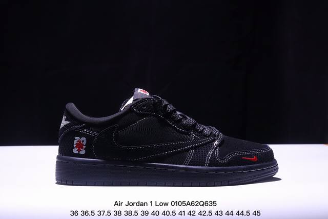 海外爆款限量发售！公司级 Travis Scott X Fragment Design X Jordan Air Jordan 1 Low Og Sp “古驰联