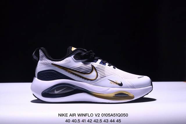 公司级nike Air Winflo V2登月 网面休闲跑步鞋，超轻耐磨缓震 时尚休闲 健身运动 马拉松跑步鞋 货号:Da9836-004 尺码:40-45半