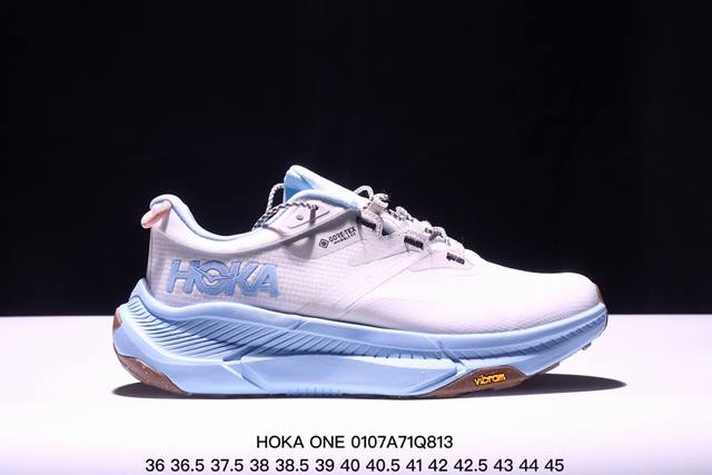 公司级hoka One One Transport 畅行低帮徒步减震耐磨跑步鞋 鞋面采用提花工程网面，精细的网孔设计，带来更好的透气性，而且质感更好。易磨损区域