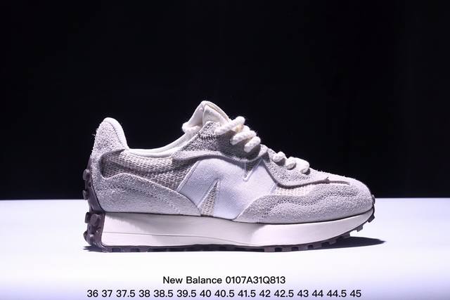 公司级new Balance Ms327 复古休闲运动慢跑鞋 以更纯粹的复古风格设计打造的全新造型 侧身还以解构设计 将 N 字标志以做旧压花样式呈现 官方货号