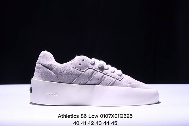 Fear Of God × Adidas Originals Athletics Rivalry 86 Low 高街潮牌联名款 阿迪达斯低帮休闲鞋 牛皮材质 高