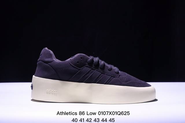 Fear Of God × Adidas Originals Athletics Rivalry 86 Low 高街潮牌联名款 阿迪达斯低帮休闲鞋 牛皮材质 高