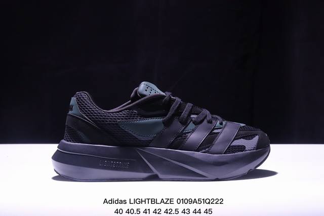 公司级adidas Lightblaze 舒适防滑 新款阿迪达斯低帮跑步鞋 极致轻盈的lightweight Upper设计 带来近乎裸足的舒适体验 中底采用尖