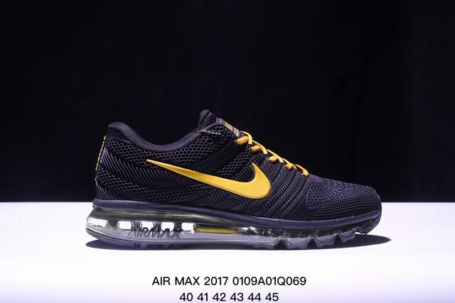 Nike Air Max 2017 耐克17款大气垫 滴塑纳米材质 舒适脚感软底 耐磨缓震运动休闲跑鞋 40-45 Xm0109Q069