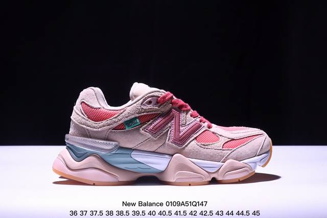 公司级new Balance 公司级版本 Nb9060 联名款 复古休闲运动慢跑鞋 鞋款灵感源自设计师本人对夏日的怀日回忆。鞋面大身由空间双格及磨砂鞋面拼接而生