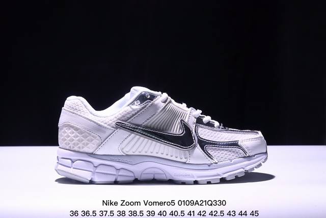 真标耐克nike Zoom Vomero 5 马拉松复古跑五代休闲运动慢跑鞋 采用环保纤维革饰片组合网眼布鞋面材质 升级正确后跟tpu加固 耐弯折热塑框架支撑鞋