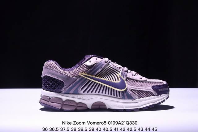 真标耐克nike Zoom Vomero 5 马拉松复古跑五代休闲运动慢跑鞋 采用环保纤维革饰片组合网眼布鞋面材质 升级正确后跟tpu加固 耐弯折热塑框架支撑鞋