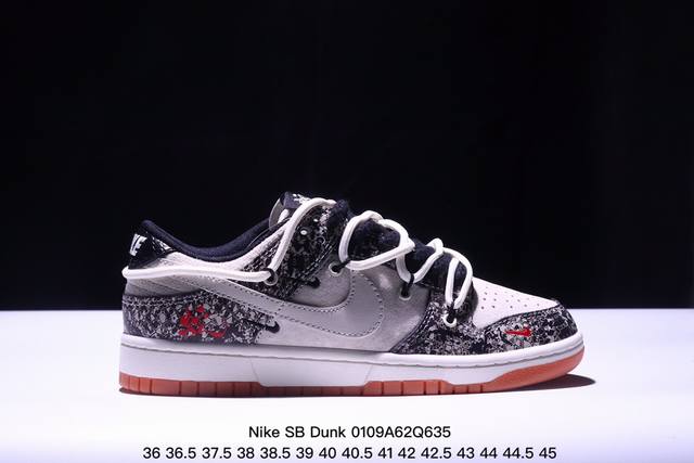 海外爆款限量发售！公司级 Nike Sb Dunk Low“古驰联名 暗纹灰勾” 周年高端定制 低帮休闲板鞋 定制鞋盒 大厂纯原品质出货 超高清洁度 皮料切割干