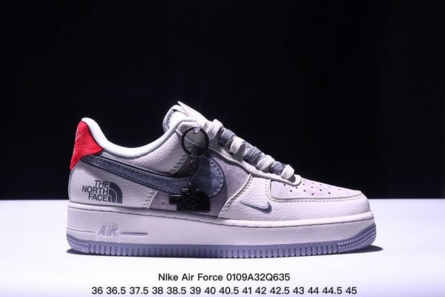 海外限量发售！公司级nike Air Force 1 '07 Low “北面联名蛇年限定 银蛇”空军一号 低帮 运动鞋 休闲鞋 折边针车 工艺难度大 原楦头原纸