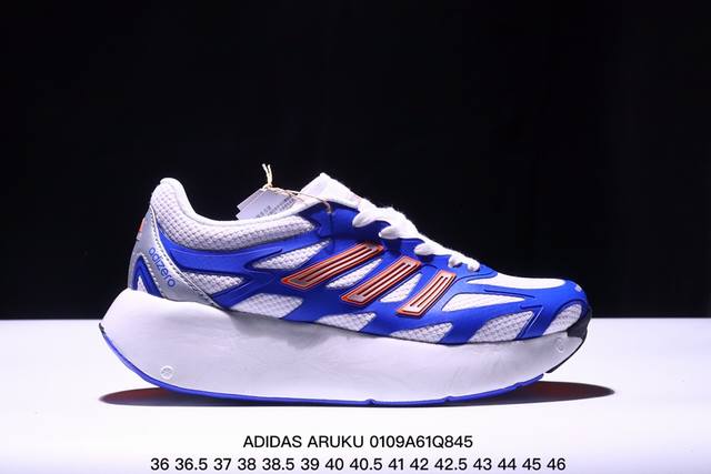 年末重磅上市 阿鲁库零重力休闲跑鞋 Adidas Aruku 外观上结合了经典跑鞋的设计 全新swirlfoam海绵泡沫大底 鞋面采用网眼鞋面 滚动感强烈 不同