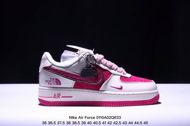 海外限量发售！公司级nike Air Force 1 '07 Low “北面联名--满天星双勾紫白配色”空军一号 低帮 运动鞋 休闲鞋 折边针车 工艺难度大 原