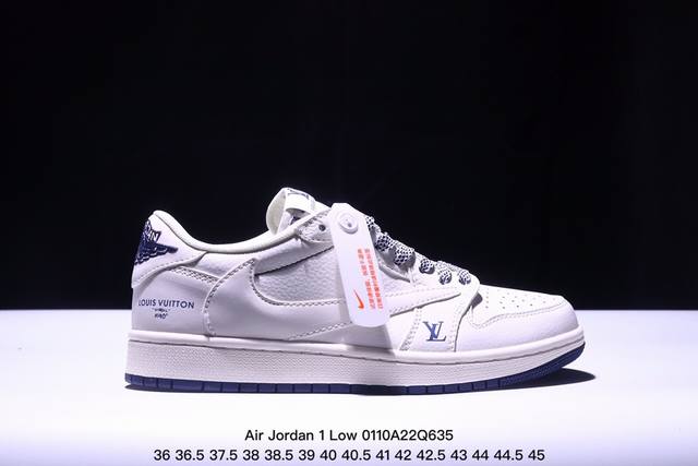 Travis Scott X Fragment Design X Jordan Air Jordan 1 Low Og Sp “Lv联名 灰绿猪八” 多方联名合