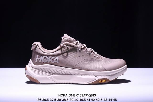 公司级hoka One One Transport 畅行低帮徒步减震耐磨跑步鞋 鞋面采用提花工程网面，精细的网孔设计，带来更好的透气性，而且质感更好。易磨损区域