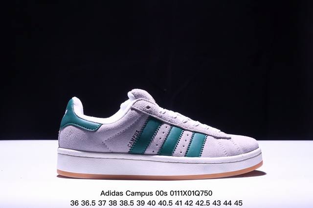 阿迪达斯adidas Originals Campus 00S系列 面包风经典复古低帮百搭休闲运动板鞋 货号:Hq9072 尺码:36 36.5 37 38 3