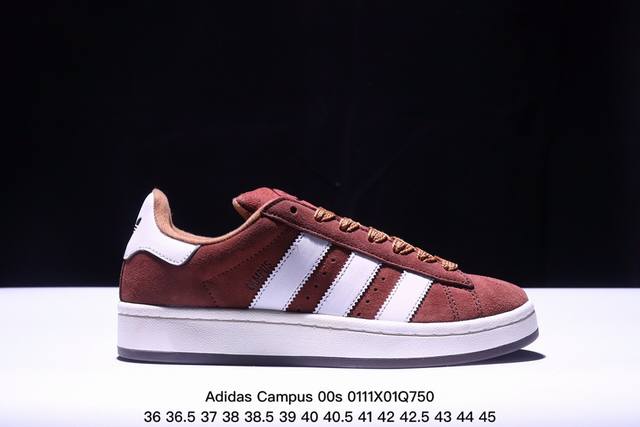 阿迪达斯adidas Originals Campus 00S系列 面包风经典复古低帮百搭休闲运动板鞋 货号:Hq9072 尺码:36 36.5 37 38 3