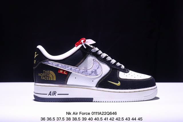 蛇年限定 北面 X Nk Air Force 1'07 Low 空军一号低帮休闲板鞋 #定制皮料 原楦原纸板 纯正空军版型 高清洁度 内置全掌气垫ch6336-