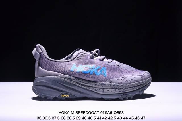 公司级小红书推荐hoka M Speedgoat 6全新配色 这个品牌来自于新西兰的毛利语，Hoka表示大地，One One表示飞越，连起来就是飞越地平线，On