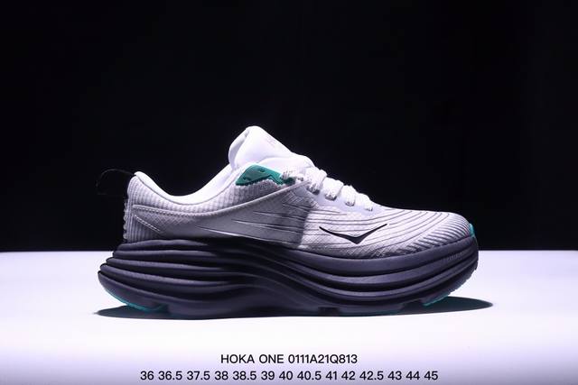 公司级hoka Oneone男女跑步鞋邦代8 Bondi 8低邦轻便缓震运动鞋公路跑鞋 Bondi 8的鞋面采用了更加简洁的设计，配合工程网布带来了一定的支撑性