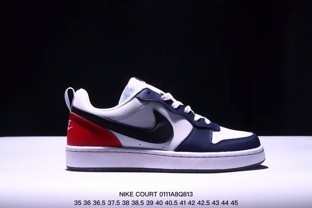 真标耐克 Nike Court Borough Low 低帮百搭透气休闲运动板鞋 经典耐用的设计 兼顾舒适脚感和出众风范 演绎匠心之作 结构性的支撑贴合感结合复