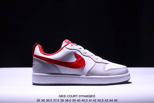 真标耐克 Nike Court Borough Low 低帮百搭透气休闲运动板鞋 经典耐用的设计 兼顾舒适脚感和出众风范 演绎匠心之作 结构性的支撑贴合感结合复