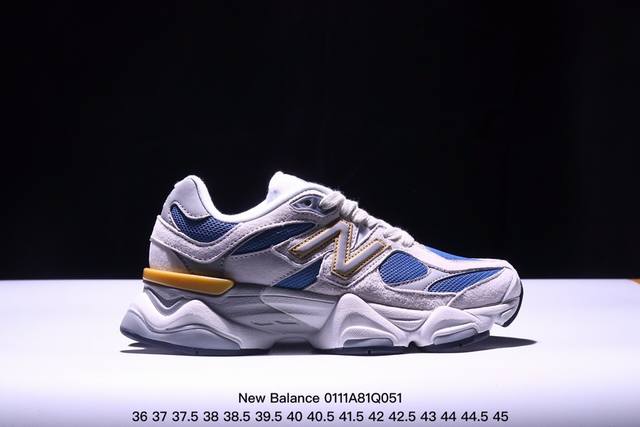 New Balance Nb9060 复古休闲运动慢跑鞋u9060Fmb 鞋款灵感源自设计师本人对夏日的怀日回忆。鞋面大身由空间双格及磨砂鞋面拼接而生，配以柔和