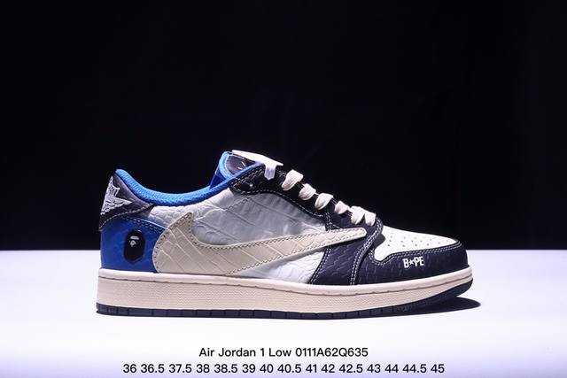 海外爆款限量发售！公司级 Travis Scott X Fragment Design X Jordan Air Jordan 1 Low Og Sp “Sup