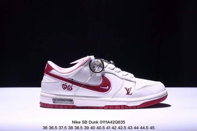 海外爆款限量发售！公司级 Nike Sb Dunk Low“情人节限定 樱桃情人节” 周年高端定制 低帮休闲板鞋 定制鞋盒 大厂纯原品质出货 超高清洁度 皮料切