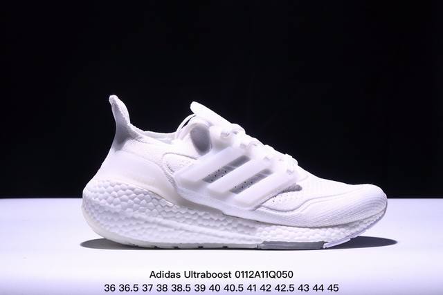 真标阿迪达斯adidas Ultraboost Ub21全掌爆米花休闲运动跑鞋 采用网材搭配反光皮革鞋面 配上stretchweb网格外底和boost中底 货号