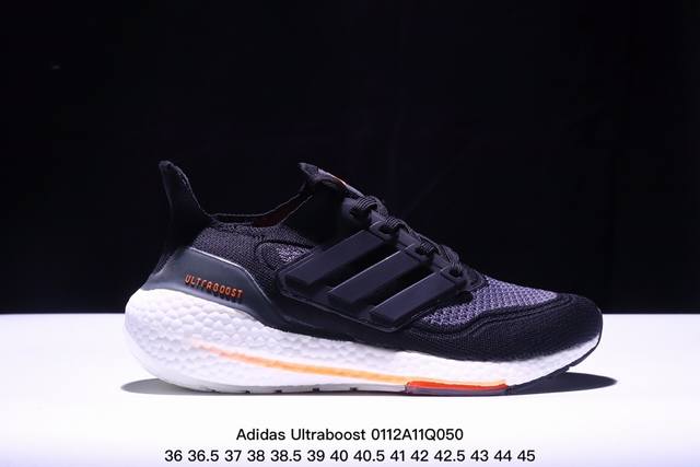 真标阿迪达斯adidas Ultraboost Ub21全掌爆米花休闲运动跑鞋 采用网材搭配反光皮革鞋面 配上stretchweb网格外底和boost中底 货号