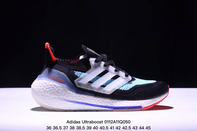 真标阿迪达斯adidas Ultraboost Ub21全掌爆米花休闲运动跑鞋 采用网材搭配反光皮革鞋面 配上stretchweb网格外底和boost中底 货号