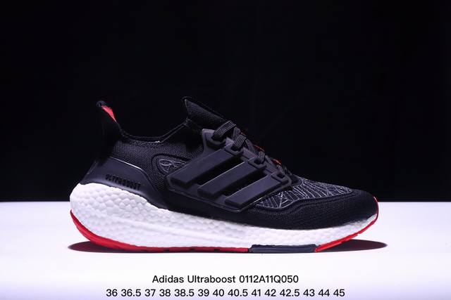 真标阿迪达斯adidas Ultraboost Ub21全掌爆米花休闲运动跑鞋 采用网材搭配反光皮革鞋面 配上stretchweb网格外底和boost中底 货号