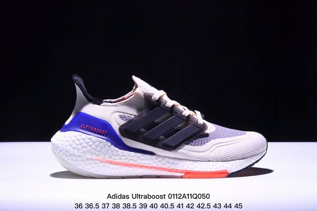 真标阿迪达斯adidas Ultraboost Ub21全掌爆米花休闲运动跑鞋 采用网材搭配反光皮革鞋面 配上stretchweb网格外底和boost中底 货号