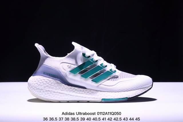 真标阿迪达斯adidas Ultraboost Ub21全掌爆米花休闲运动跑鞋 采用网材搭配反光皮革鞋面 配上stretchweb网格外底和boost中底 货号