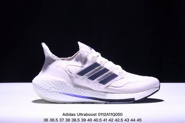 真标阿迪达斯adidas Ultraboost Ub21全掌爆米花休闲运动跑鞋 采用网材搭配反光皮革鞋面 配上stretchweb网格外底和boost中底 货号