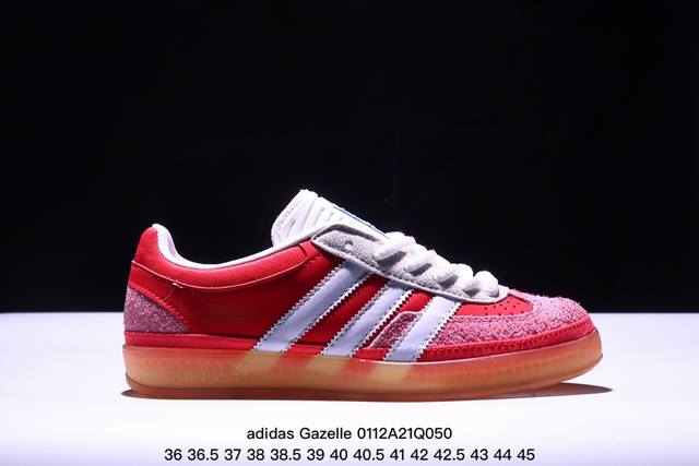 Adidas Originals Gazelle Indoor 三叶草休闲防滑耐磨低帮板鞋 纯原版本 鞋头出色设计 塑就出众贴合感 稳固的后跟贴合足部曲线设计