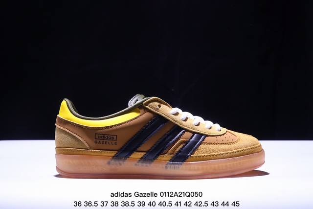 Adidas Originals Gazelle Indoor 三叶草休闲防滑耐磨低帮板鞋 纯原版本 鞋头出色设计 塑就出众贴合感 稳固的后跟贴合足部曲线设计