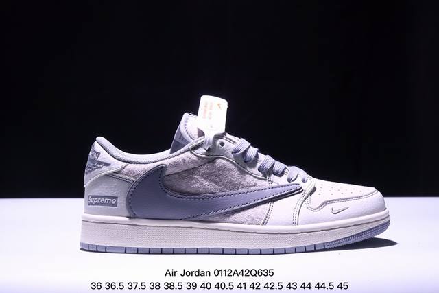 独家实拍travis Scott X Fragment Design X Air Jordan 1 Low Og Sp Aj1 乔1 Supreme联名-猪八高