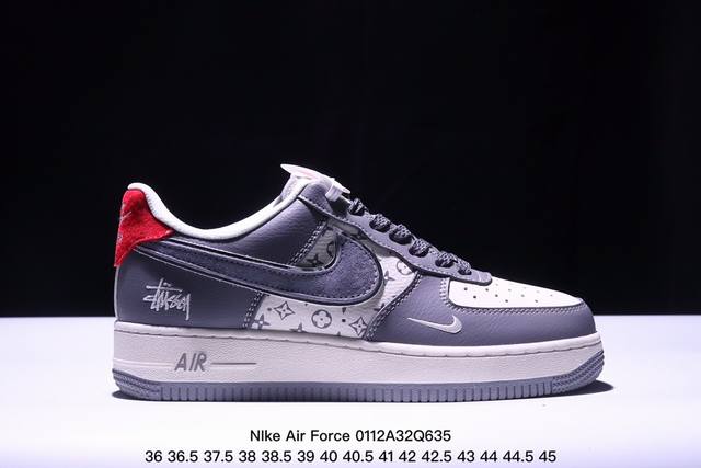 海外限量发售！公司级nike Air Force 1 '07 Low “北面联名--米黑红尾”空军一号 低帮 运动鞋 休闲鞋 折边针车 工艺难度大 原楦头原纸板