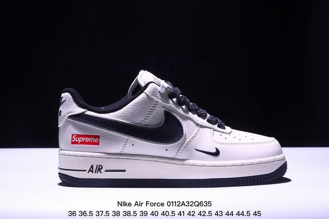 海外限量发售！公司级nike Air Force 1 '07 Low “北面联名--米黑红尾”空军一号 低帮 运动鞋 休闲鞋 折边针车 工艺难度大 原楦头原纸板