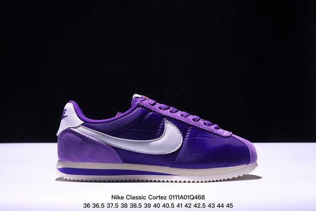 简介：真标耐克 Nike Classic Cortez 经典轻便舒适男子阿甘鞋休闲跑步鞋运动鞋 纯粹而执着的精神 使得cortez种在了一代人的心里 无论是否喜