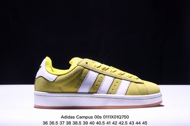 阿迪达斯adidas Originals Campus 00S系列 面包风经典复古低帮百搭休闲运动板鞋 货号:Hq9072 尺码:36 36.5 37 38 3