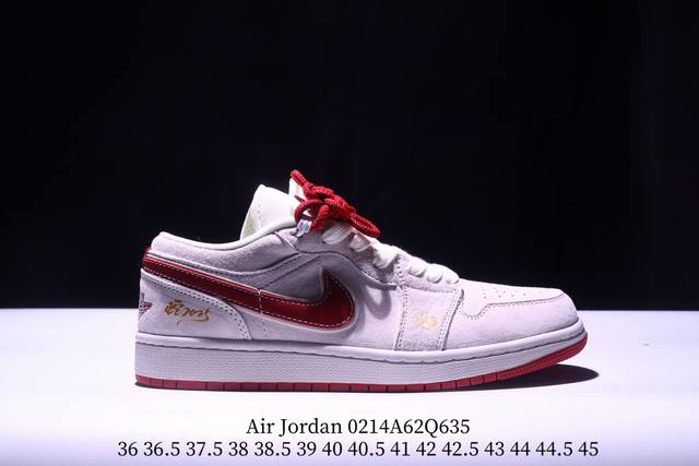 Nike Jordan Air Jordan 1“蛇年限定 猪八红勾” 高端定制 低帮 复古 减震 防滑 耐磨 篮球鞋 定制鞋盒 大厂纯原品质出货 超高清洁度