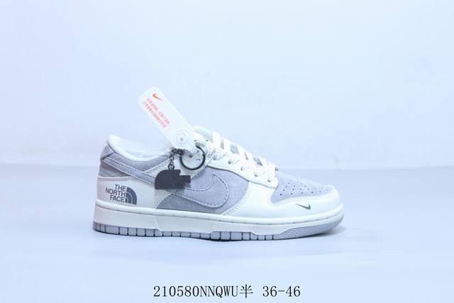 耐克 Nike Sb Dunk Low Pro 复古低帮 休闲运动滑板板鞋白灰 联名 北面 210580Nnqwu半 36-46