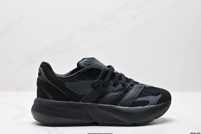 公司级Adidas Lightblaze 舒适防滑 新款阿迪达斯低帮跑步鞋 极致轻盈的Lightweight Upper设计 带来近乎裸足的舒适体验 中底采用尖