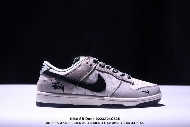 Nike Sb Dunk Low“ Supreme联名 灰勾双小勾” 周年高端定制 低帮休闲板鞋 定制鞋盒 大厂纯原品质出货 超高清洁度 皮料切割干净无任何毛边